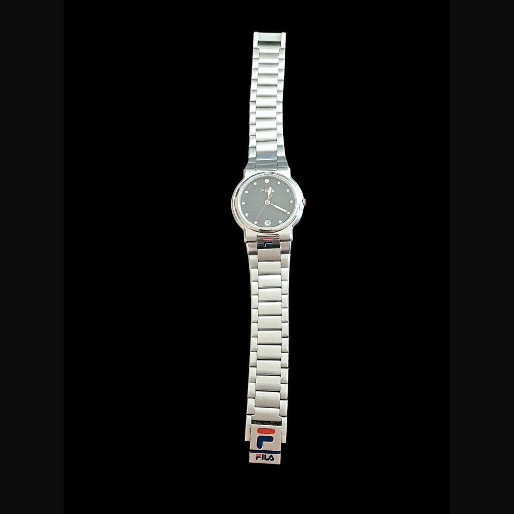 Vintage Fila Wiss Silver Tone Stainless Steel Water Resistant F200M Wristwatch - Picture 9 of 13